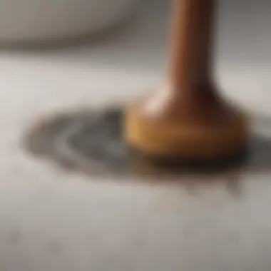 Toilet plunger close-up