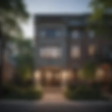 Elegant Townhome Facade in Longwood