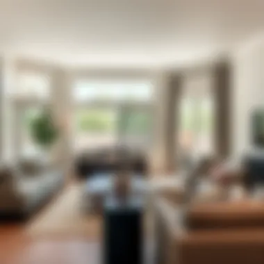 Bright and spacious living room interior