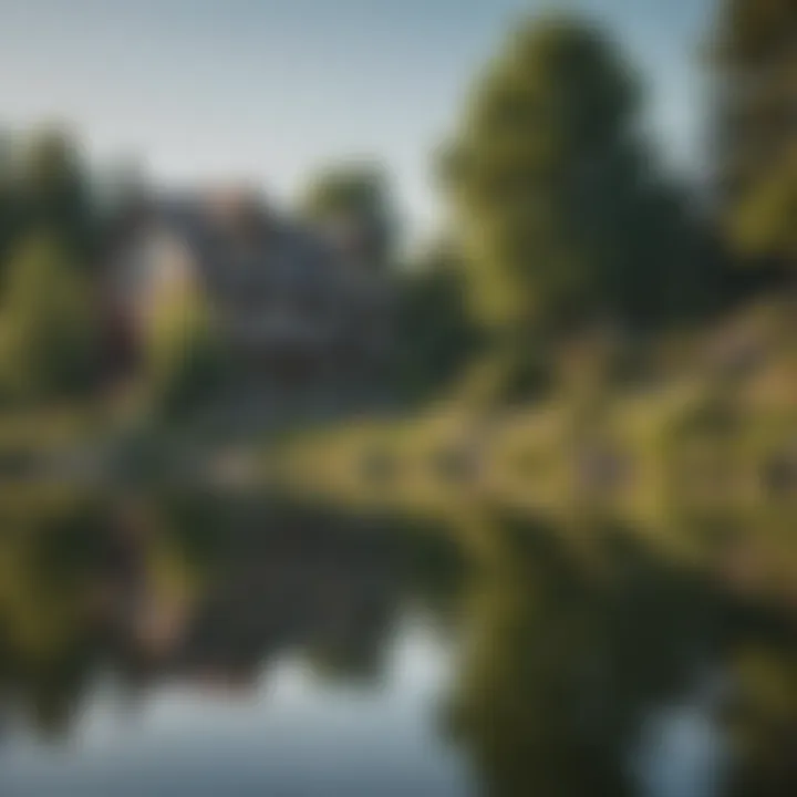 Tranquil lake in picturesque Denver suburb