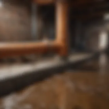 Identifying Pipe Obstructions Water Flow Blockage in Basement Pipe