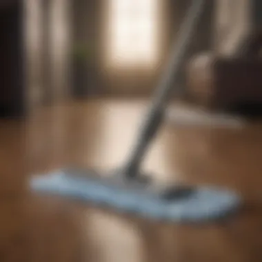 Microfiber mop for oak floor maintenance