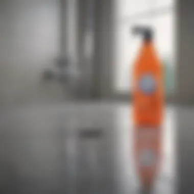 Commercial shower drain cleaner bottle