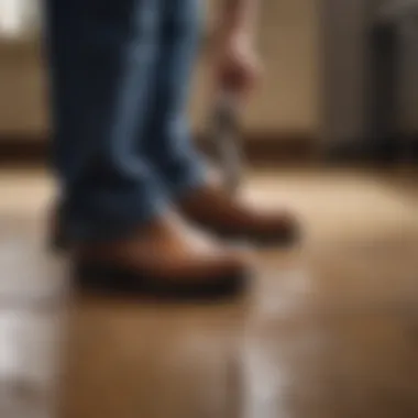 Effective Clog Removal Using Lowes Plumber Snake Plumber snake in action breaking through clog