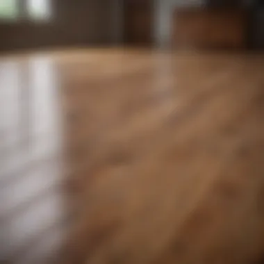 A wooden floor shining with vinegar and water solution