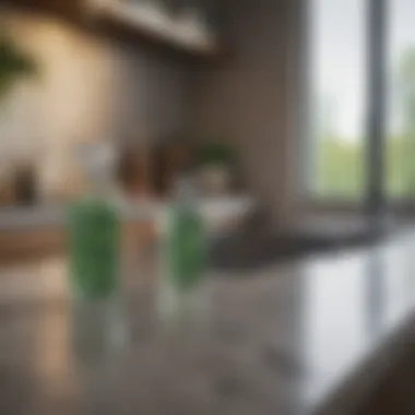 Sustainable Cleaning Supplies Eco-friendly cleaning products on a modern kitchen counter