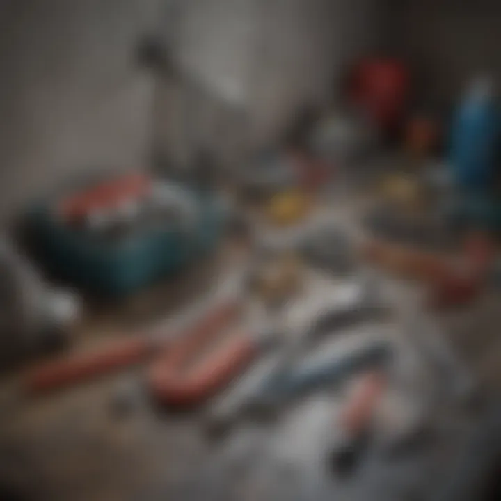 Illustration of a plumber's tool kit