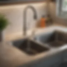 Unclogging a double kitchen sink with a garbage disposal