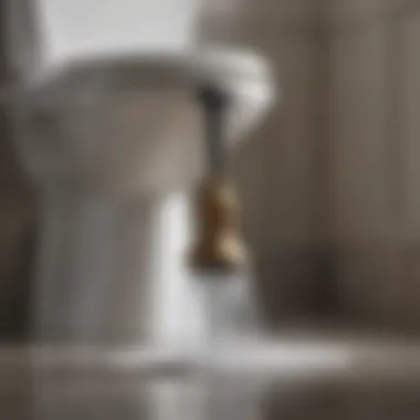 Strategic Water Pressure Application Water pressure from toilet plunger clearing clog