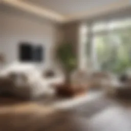 Modern apartment interior showcasing open layout