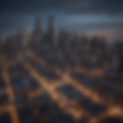 Aerial view of downtown Chicago showcasing various residential buildings