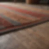 Different rug materials laid out for comparison