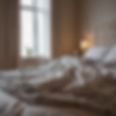 Duvet and Blanket in Bedroom A bedroom setting highlighting both a duvet and a blanket in use