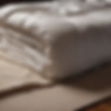 Duvet vs Blanket Materials Comparison of duvet and blanket materials on a table