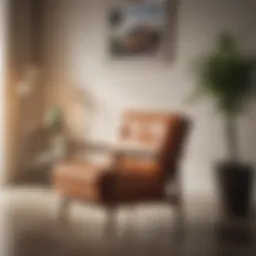 Elegant mid-century modern chair showcasing clean lines and organic shapes