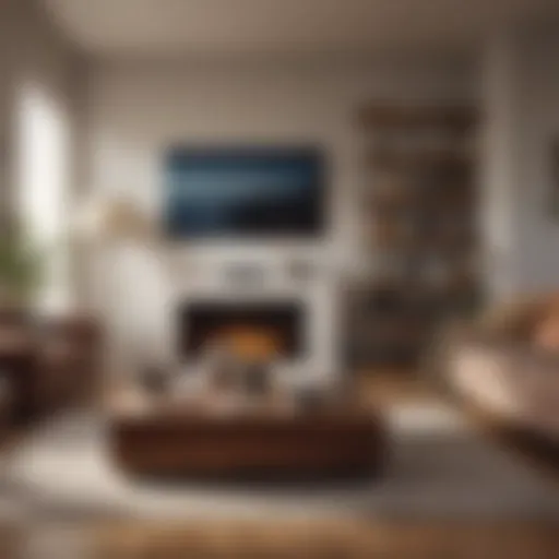 A serene apartment setting showcasing personal belongings.