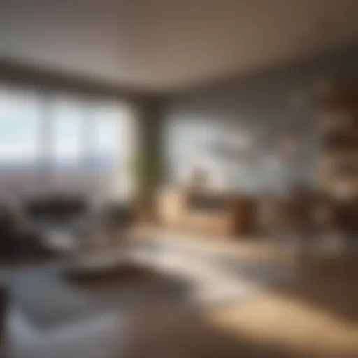 Modern one-bedroom apartment interior in Denver