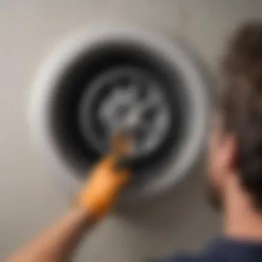 Expert Dryer Vent Cleaning in Action A thorough dryer vent cleaning session in progress