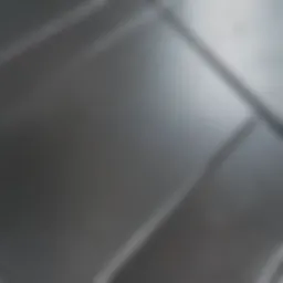 A pristine stainless steel surface reflecting light