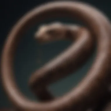Symbolic Snake Coiled Around Staff Symbolic Snake Coiled Around Staff