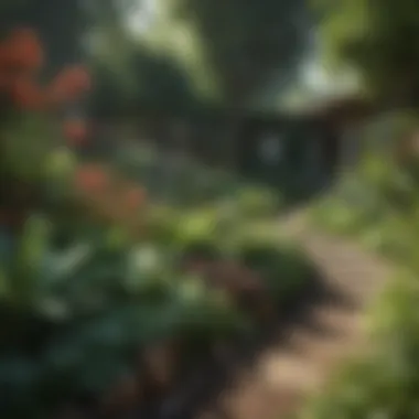 Lush garden thriving due to compost application