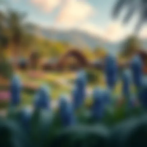 A panoramic view of the lush landscapes within Val Vista Gardens, capturing the essence of natural beauty.