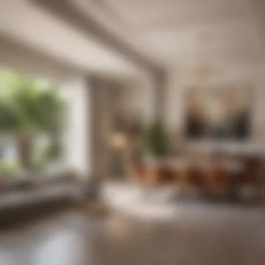 Interior design of a villa emphasizing elegance and comfort