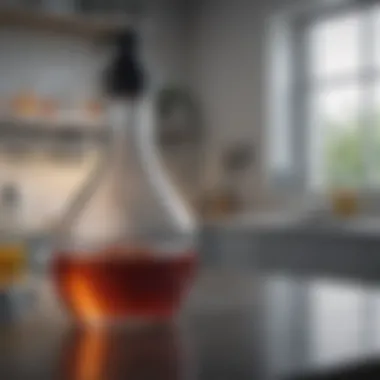 Cutting-Edge Vinegar Disinfection Vinegar cleaning solution in a modern laboratory setting