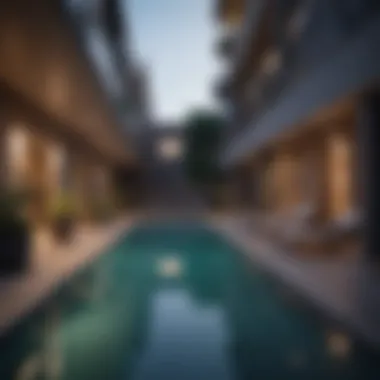 Amenities that Elevate Living Experience Luxurious amenities at Wesley Heights Apartments, including a swimming pool and lounge area