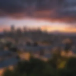Sunset view of West Seattle skyline