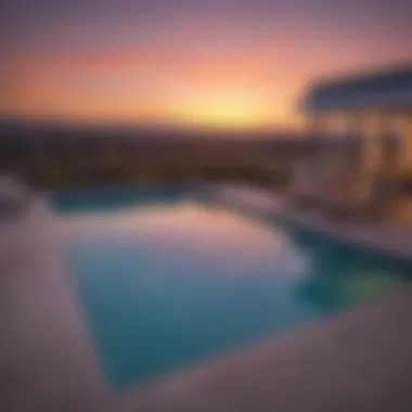 Chic rooftop pool offering stunning sunset vistas