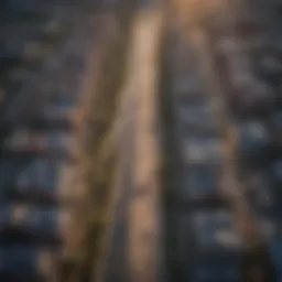 Aerial view of a developing urban area with new constructions