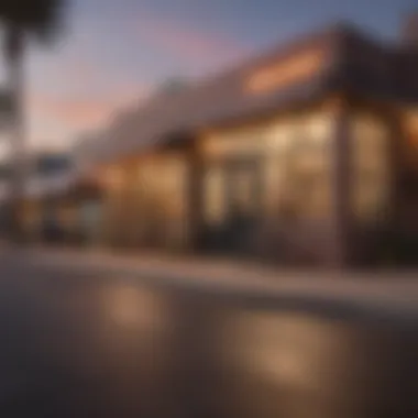 A vibrant street view of a popular neighborhood in Phoenix showcasing local shops and cafes