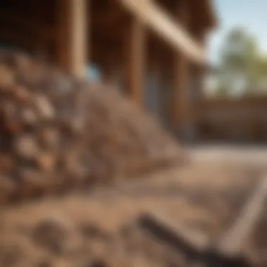 Close-up of local materials used in the construction of Winton homes